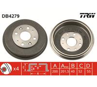 Tamburo freno TRW DB4279