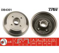 Tamburo freno TRW DB4301