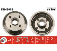 Tamburo freno TRW DB4306B