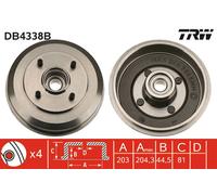 Tamburo freno TRW DB4338B