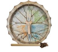 Tamburo musical espiritual - La decoración musical para balcones, grandes alféizares de ventanas, patios, prados y patios, tambores chamánicos siberianos | Grancassa a mano de los dados