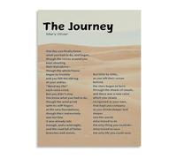 TAMDDBPJD A Personal Chronicle Journey Poem Art Print on Canvas for Writers Cabin Travel Inspo Wall and Memory Corner(Framed,16x24inch(40x60cm))