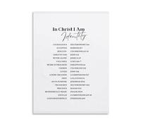 TAMDDBPJD Biblical Truth Poster About Your Identity In Christ Wall-Art For Prayer Room Decor And Faith Encouragement(Unframed,16x24inch(40x60cm))