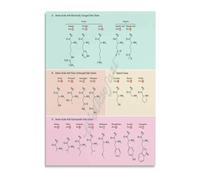 TAMDDBPJD Biology Poster The Genetic Code Amino Chart Educational Science Wall-Art for Classroom Decor(Framed,12x18inch(30x45cm))