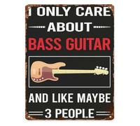 TAMDDBPJD Classic Metal Signboard Trio Bass Guitar Performance Art for Concert Recording Studio Clubhouse Bar Decor 8 X 12 in