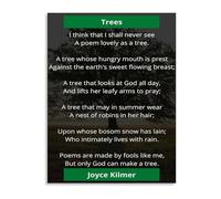 TAMDDBPJD Classic Trees and Verse Inspired Art Poster Canvas Wall Decor for Rustic Living Room Bedroom and Library(Unframed,12x18inch(30x45cm))