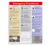 TAMDDBPJD Emergency Procedures Poster for Schools Protocols Educational Chart Canvas Print Wall-Art for Classroom Decor(Framed,12x18inch(30x45cm))