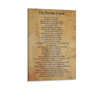 TAMDDBPJD Framed Nicene Creed Prayer Art - Christian Wall Decor for Kitchen, Bedroom, and Bathroom(Framed,16x24inch(40x60cm))