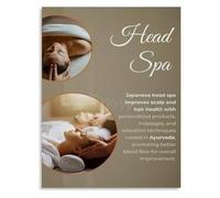 TAMDDBPJD Head Spa Beauty Salon Health and Wellness Benefits Educational Canvas Painting Wall-Art Poster(Framed,16x24inch(40x60cm))