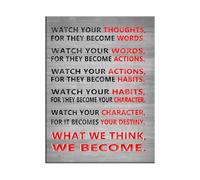 TAMDDBPJD Home Office Study Decor Canvas Wall-Art Mindset Motivational Quotes Inspirational Poster Ready to Hang(Unframed,08x12inch(20x30cm))