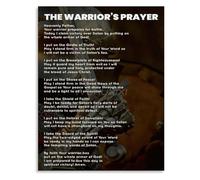TAMDDBPJD Inspirational Wall-Art Poster Canvas Painting Gods Armor Prayer for Living Room Bedroom Decor(Framed,08x12inch(20x30cm))
