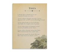 TAMDDBPJD Ode to Trees Nature Poetry Canvas Wall-Art for Uplifting Living Room and Morning Room Decor(Unframed,08x12inch(20x30cm))