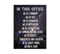 TAMDDBPJD Ready to Hang Canvas Wall-Art Office Teamwork Motivational Poster Inspirational Quotes for Home Office(Framed,08x12inch(20x30cm))
