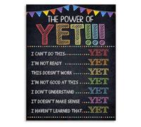 TAMDDBPJD School Poster Growth Mindset Encouragement for Students Problem Solving Skills Classroom Decor(Framed,16x24inch(40x60cm))