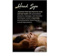 TAMDDBPJD Self Care and Health Head Spa Beauty Salon Benefits Canvas Poster for Decor(Framed,08x12inch(20x30cm))