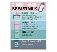 TAMDDBPJD Simplify Your Journey Storing Expressed Breast Milk Poster Lactation Educational Wall-Art Canvas Nursery(Unframed,16x24inch(40x60cm))