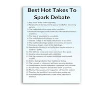 TAMDDBPJD Spark Debate Poster Thought Provoking Topics For Discussion Canvas Painting Wall-Art(Unframed,12x18inch(30x45cm))