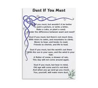 TAMDDBPJD Wabi Sabi Inspired Dust Poem Poster Imperfect Life Canvas Wall-Art for Tranquil Bedroom and Living Room(Unframed,16x24inch(40x60cm))