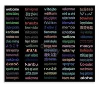 TAMDDBPJD World Welcome Poster in Different Languages Educational Canvas Wall-Art for Living Room Bedroom and Home Decor Gift(Unframed,12x18inch(30x45cm))