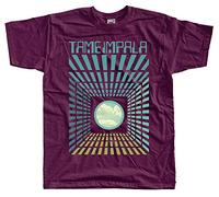 Tame Impala V3, Psycho - Rock Band T-Shirt (Burgundy Black Zink White) Maroon S