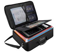 Tamfile Bolsa para documentos ignífuga con cerradura, caja de almacenamiento de archivos resistente al fuego y al agua, gran espacio para documentos importantes, caja de 4 capas con correa para el