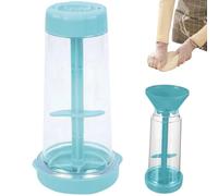 Tamicador de harina rotativa, placas de harina con embudo, tamicera de azúcar en polvo de plástico con cámara transparente, un agitador de manos para hornear pasteles cocina