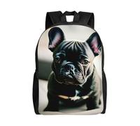 Tamiger Adorable mochila unisex con estampado de bulldog francés para oficina, viajes, senderismo, viajes diarios, viajes al aire libre