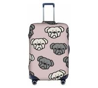 Tamiger American Bulldog Head - Funda universal para maleta de viaje, elástica, ligera, reutilizable, White, M, Organizador de bolsas