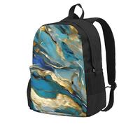 Tamiger Azurite - Bolsa unisex de gran capacidad, resistente al agua, ligera, para escapadas de fin de semana al aire libre, color verde azulado y dorado