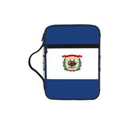 Tamiger Bolsa de almacenamiento de la Biblia con estampado de bandera del estado de Virginia Occidental, organizador religioso, accesorio de regalo cristiano