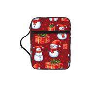 Tamiger Bolsa de almacenamiento de la Biblia con estampado de muñeco de nieve con texto en inglés "Merry Christmas", organizador religioso, accesorio de regalo cristiano