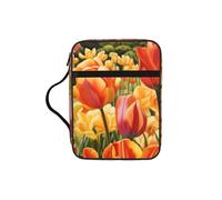 Tamiger Bolsa de almacenamiento de la Biblia con estampado de tulipán, organizador religioso, accesorio de regalo cristiano