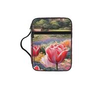 Tamiger Bolsa de almacenamiento de la Biblia con estampado de tulipán, organizador religioso, accesorio de regalo cristiano