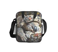 Tamiger Bolsa de almuerzo aislada transparente con estampado de koala durmiendo para uso diario, oficina, viajes, picnic, contenedor portátil para alimentos