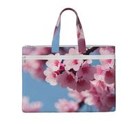 Tamiger Bolsa de lona con estampado de flores de cerezo para documentos, oficina, compras, viajes, viajes de negocios, almacenamiento