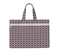 Tamiger Bolsa de lona con estampado de rosas y mariposas para documentos, oficina, compras, viajes, negocios, almacenamiento