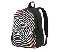 Tamiger Bolsa unisex de gran capacidad con estampado de ilusión óptica en espiral, resistente al agua, ligera, para escapadas de fin de semana al aire libre