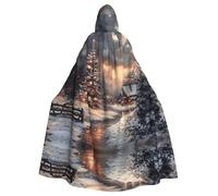 Tamiger Capa con capucha con estampado de Feliz Navidad para mujeres y hombres, capa de carnaval, renacentista, accesorio de disfraz de cosplay