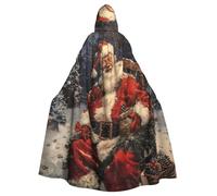 Tamiger Capa con capucha con estampado de Feliz Navidad para mujeres y hombres, capa de carnaval, renacentista, accesorio de disfraz de cosplay