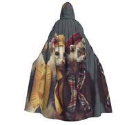 Tamiger Capa de carnaval con capucha para mujer y hombre, 190 cm, con capucha, para eventos temáticos, festivales