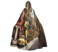 Tamiger Capa de carnaval con capucha para mujer y hombre, 190 cm, con estampado callejero italiano, para cosplay, eventos temáticos