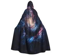 Tamiger Capa de carnaval con capucha para mujer y hombre, 190 cm, con estampado de galaxia, disfraz de cosplay para eventos temáticos