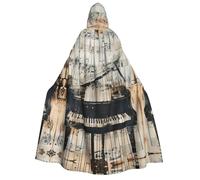 Tamiger Capa de carnaval con capucha para mujer y hombre, 190 cm, para cosplay, eventos temáticos, festivales