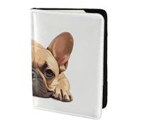 Tamiger Cartera unisex con estampado de bulldog francés de 5.5 pulgadas, regalo para vacaciones, viajes de negocios, Black, Talla única