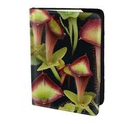 Tamiger Cartera unisex con estampado de plantas carnívoras de 5.5 pulgadas, regalo para vacaciones, viajes de negocios, Black, Talla única