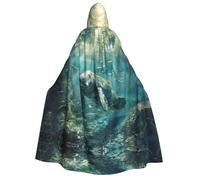 Tamiger Crazy Save Manatí - Capa de carnaval con capucha para mujer y hombre, 190 cm, disfraz de cosplay para eventos temáticos