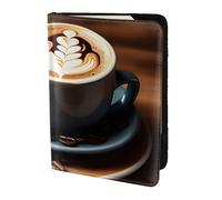Tamiger Delicious Coffee Print - Cartera unisex para documentos de viaje de 5.5 pulgadas, regalo para vacaciones, viajes de negocios, Black, Talla única