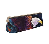 Tamiger Estuche de piel con estampado de águila voladora de gran capacidad, con cremallera, para escuela, viajes, maquillaje