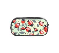 Tamiger Estuche transparente con diseño de mariquitas con estampado de dibujos animados, organizador de papelería, bolsa de viaje y suministros de oficina