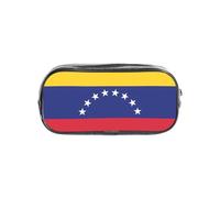 Tamiger Estuche transparente con estampado de la bandera de Venezuela para lápices, organizador de papelería, bolsa de viaje, suministros de oficina